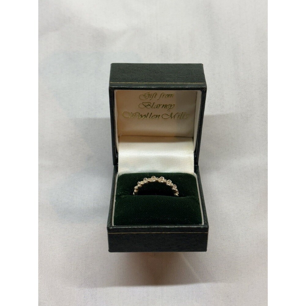 FLORAL ELEGANCE Authentic PANDORA St Silver STACKABLE BAND Ring Sz 7.5 925 - Picture 5 of 12